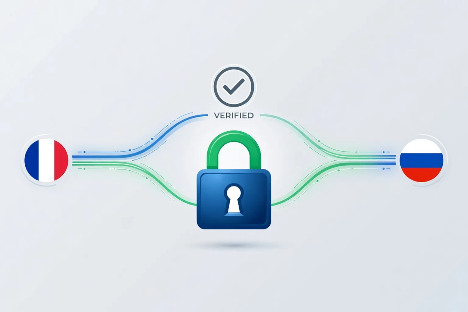 Communication numérique sécurisée avec icône cadenas et badge de vérification — rencontre en ligne fiable