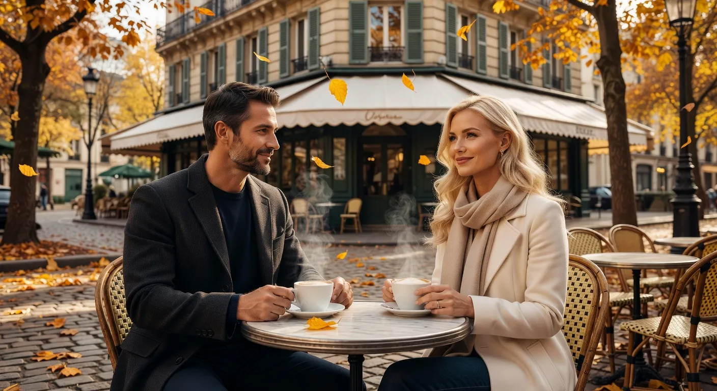 Rencontre entre un homme europeen et une femme slave dans un cafe parisien — Guide complet : comment rencontrer une femme russe serieuse 