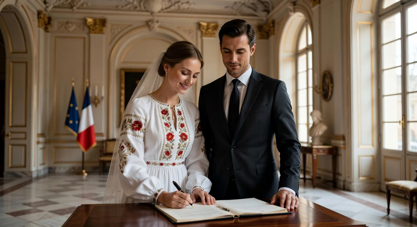 Signature des documents de mariage franco-russe en mairie — Femme russe pour mariage : le guide complet pour les hommes 