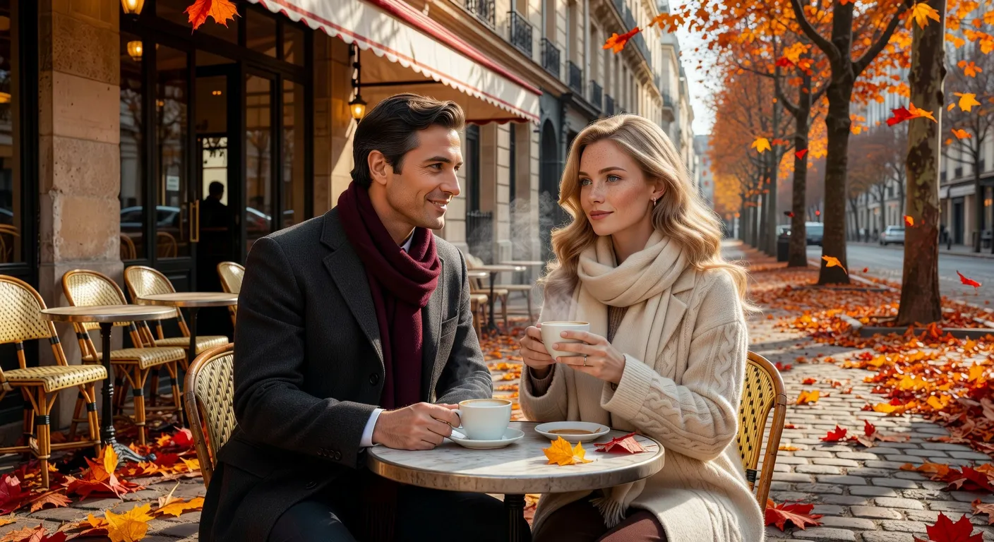 Rencontre entre un homme europeen et une femme slave dans un cafe parisien — Femmes russes et rencontres : démêler les mythes des réalité