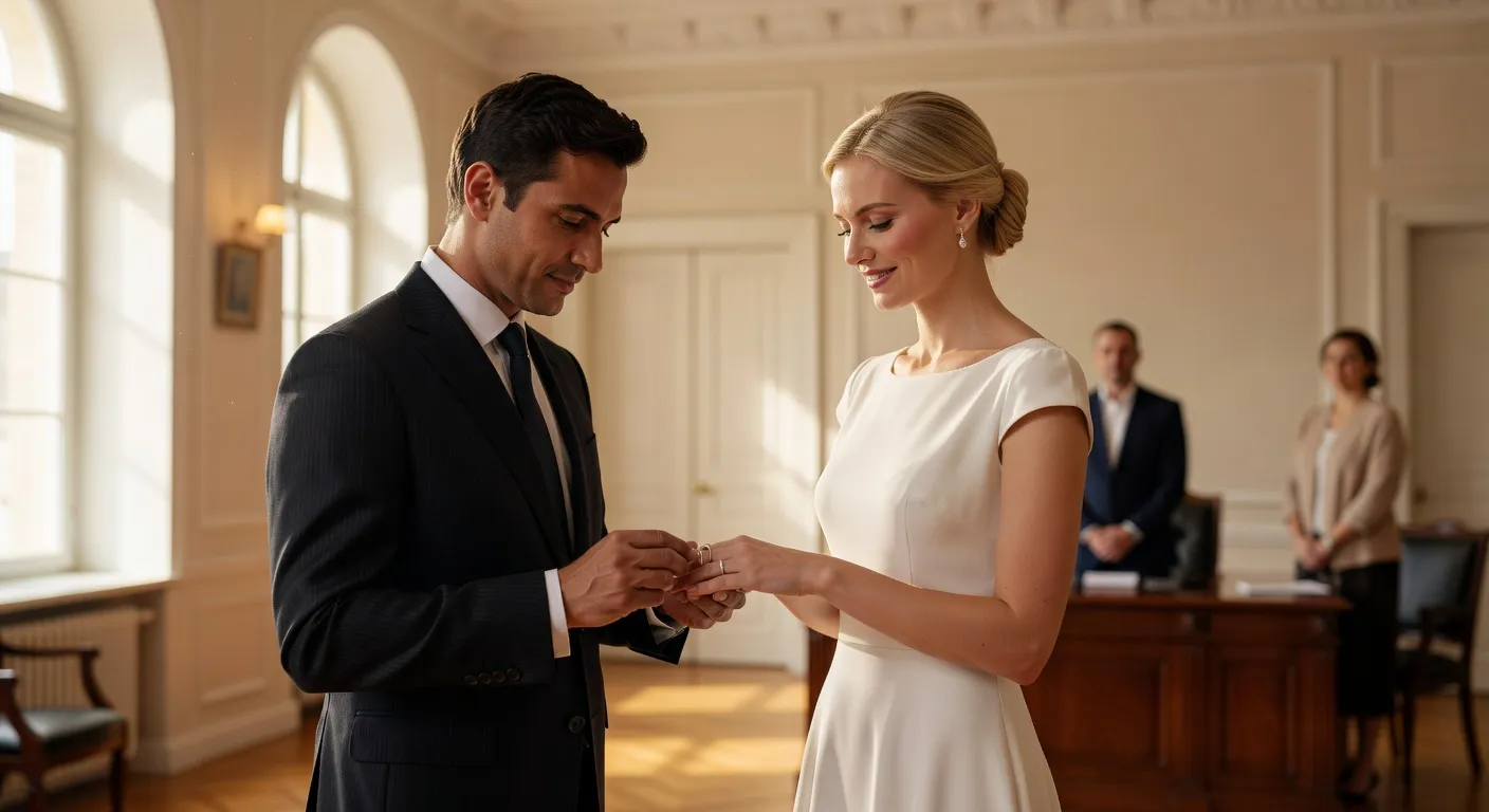 Echange des alliances lors d'un mariage franco-russe — Mariage franco-russe : guide etape par etape, de la rencontr