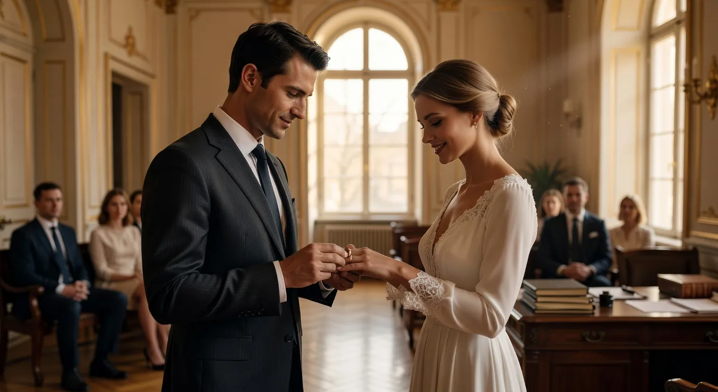 Echange des alliances lors d'un mariage franco-russe — Les problèmes du mariage interethnique avec une femme russe 