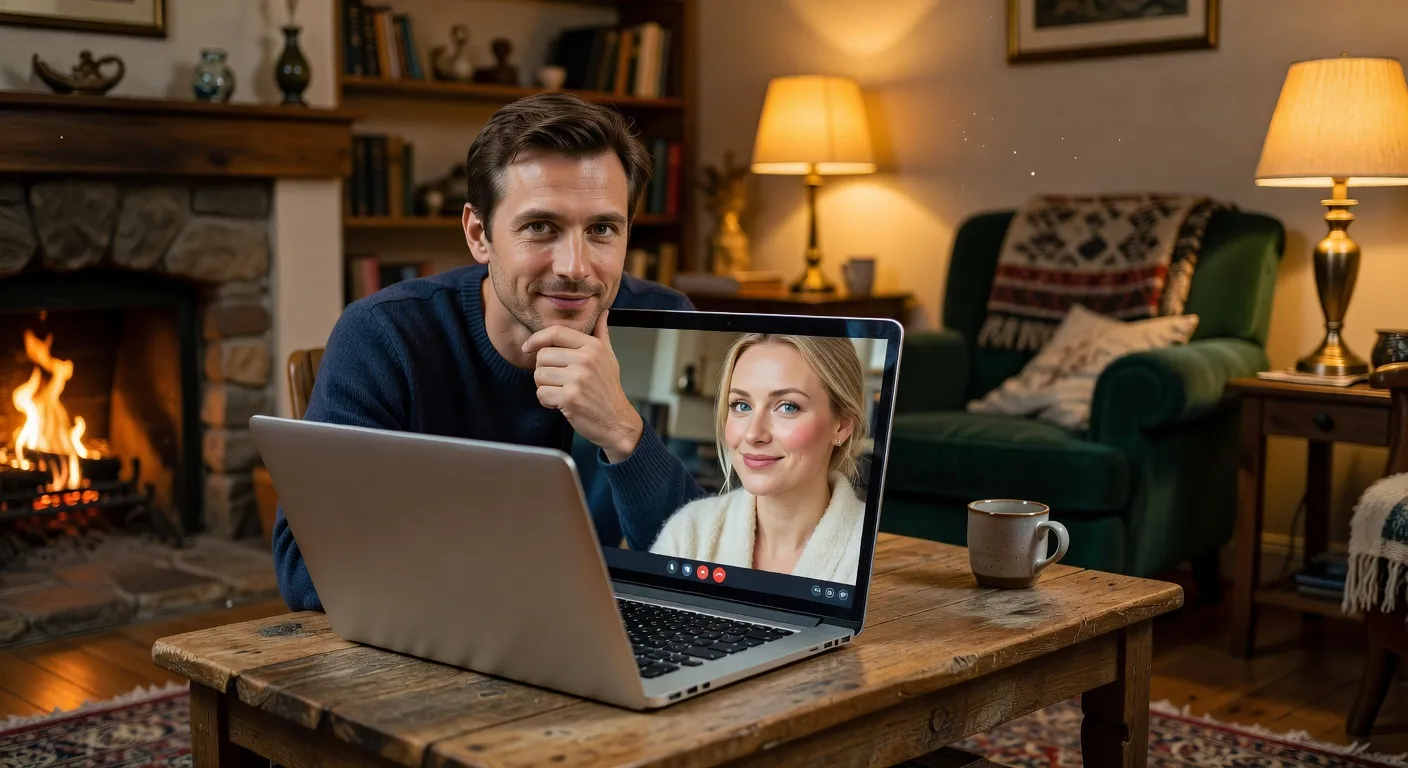 Conversation video entre un homme francais et une femme russe — Rencontrer une femme russe en France : ou, comment et consei