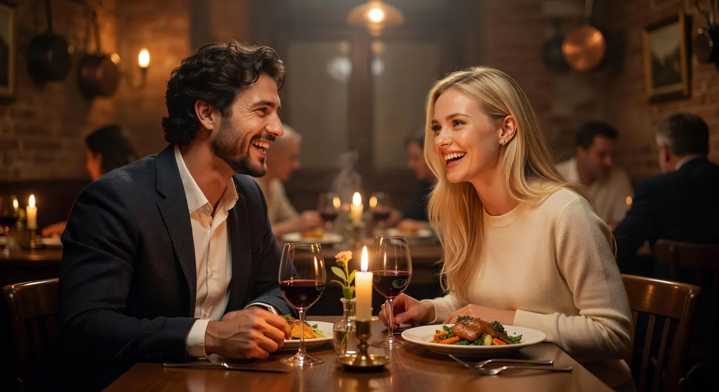 Premier rendez-vous au restaurant entre un Europeen et une femme slave — Rencontre femme slave : au-dela de la Russie, tout savoir en