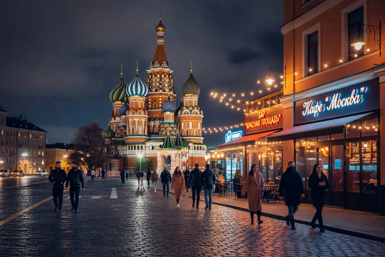 Moscou de nuit vue sur Kremlin pour rencontrer une femme russe en 2026