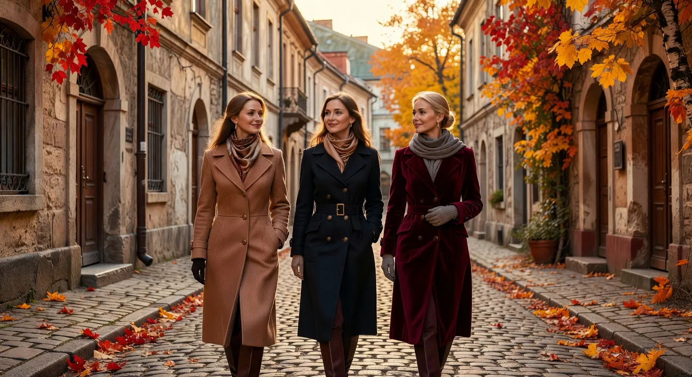Femmes slaves elegantes dans une rue pietonne d'une ville d'Europe de l'Est en ete